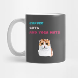 Coffee cats and yoga mats funny yoga and cat drawing Mug